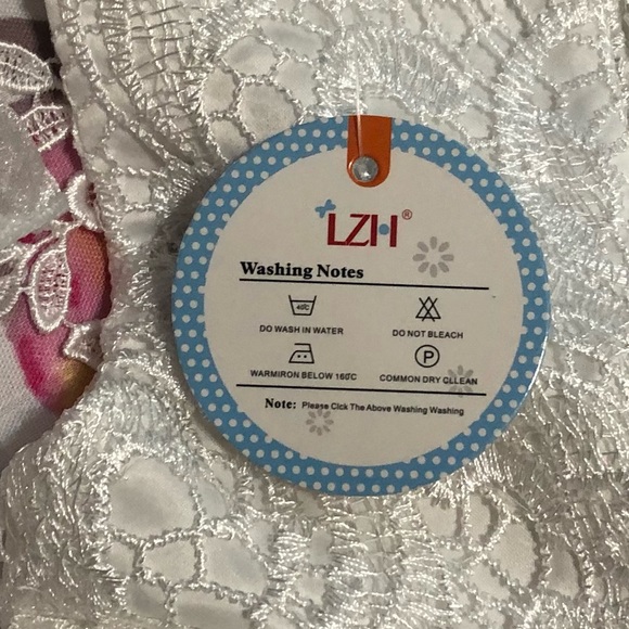 LZH Baby Girl Ivory Tulle & Lace Formal Party Dress - Size 24 months - Picture 10 of 16